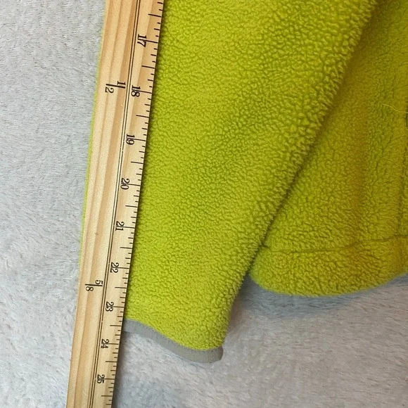 Lands End Thermacheck 300 Fleece Jacket Women S Lime Green Gorpcore Full Zip - Picture 14 of 15